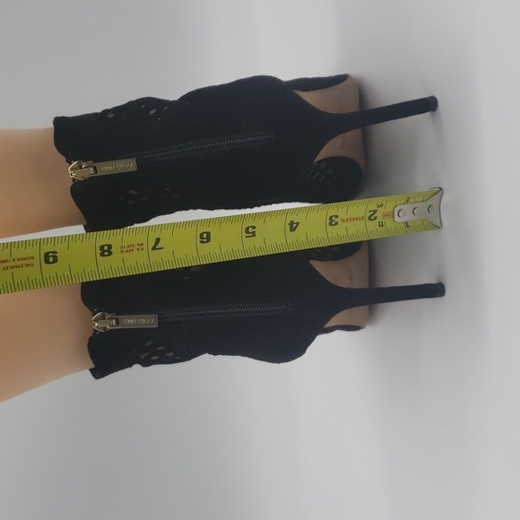 705- Jimmy Choo Women's Detroit Suede Peep Toe Open Bootie Made in Italy Sz 7.5 - Picture 10 of 13